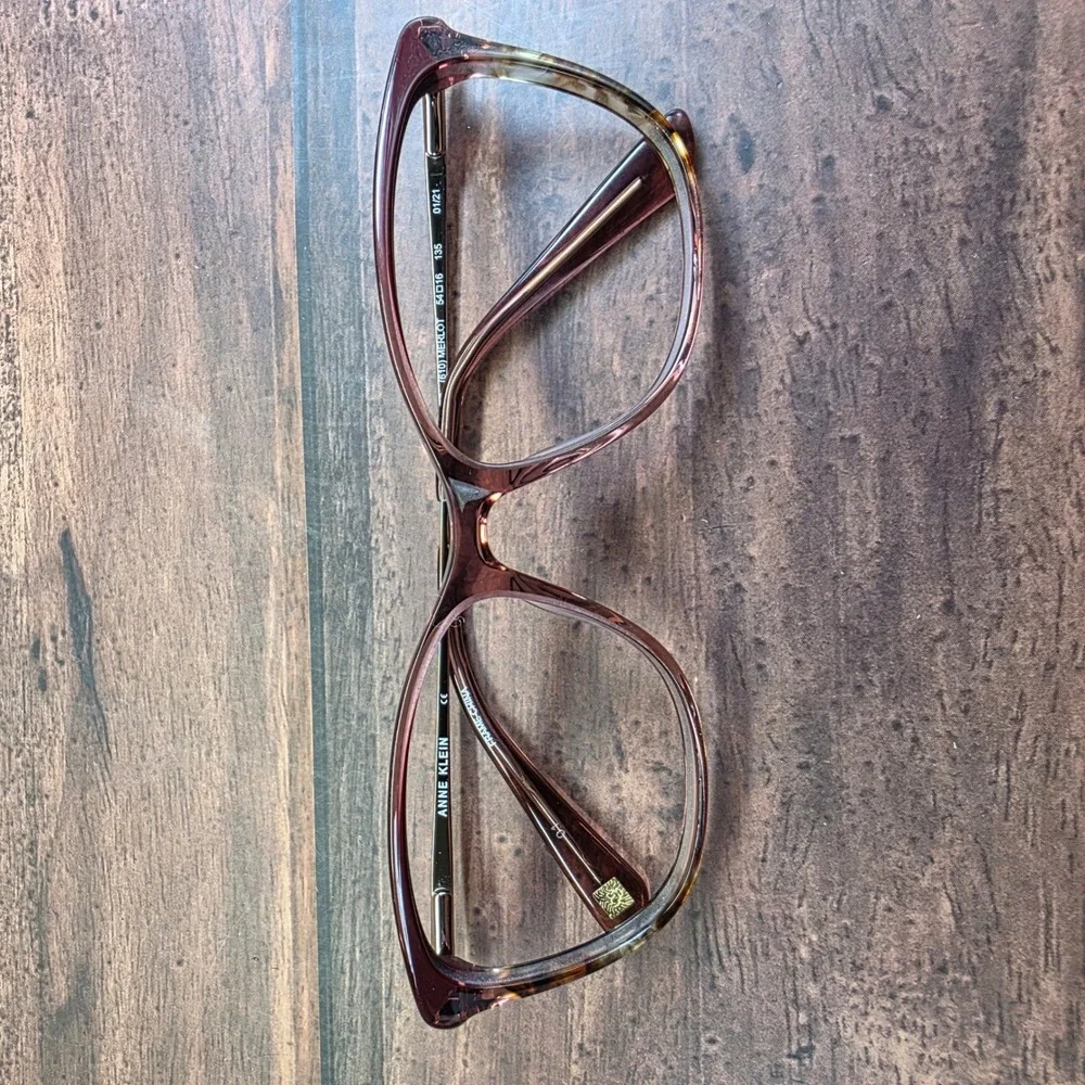 Anne Klein AK5090 Merlot Cat Eye Eyeglasses Frames 54-16-135 Purple Tortoise